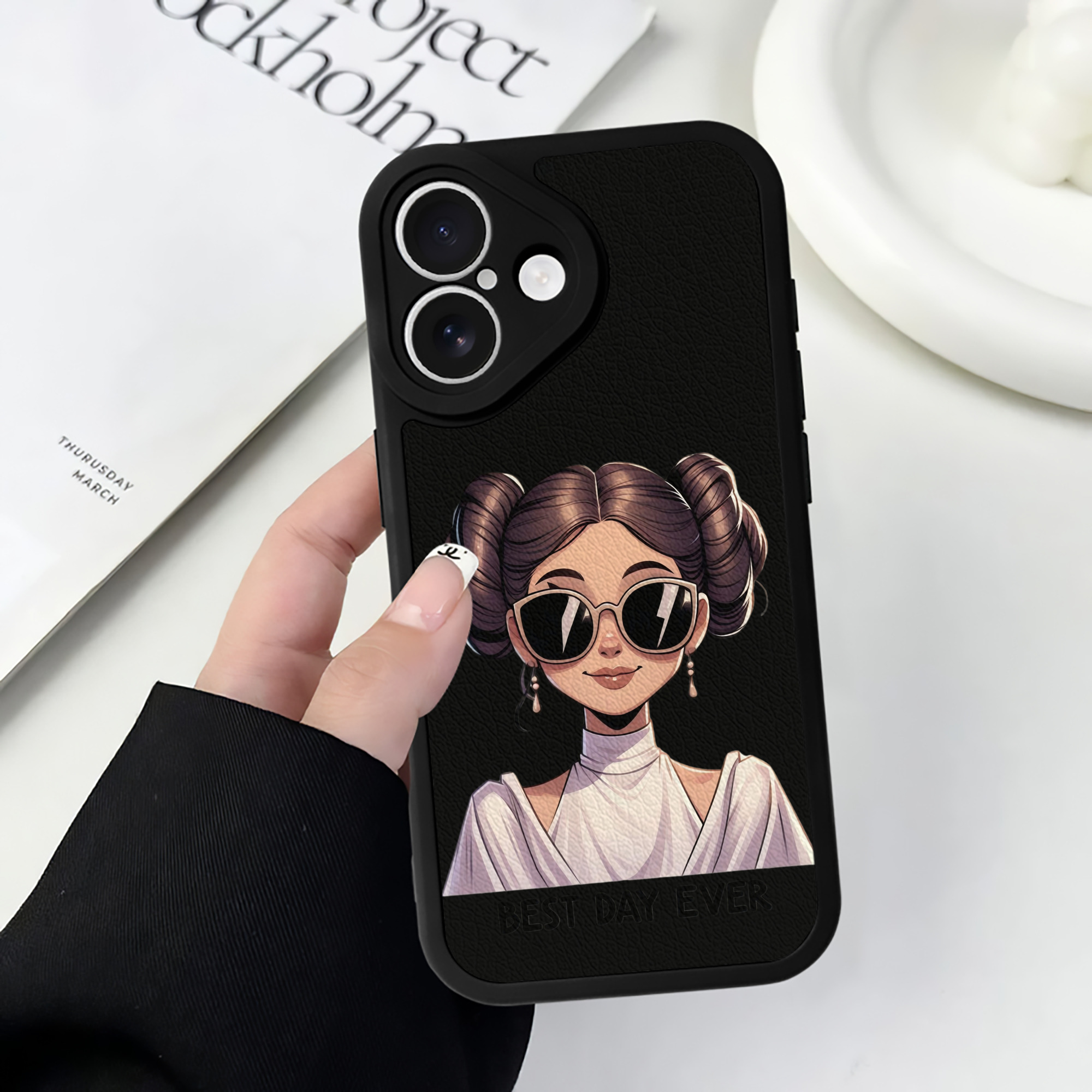 （画像用） スター・ウォーズ Star Wars 【iPhone 16シリーズ対応】シリコンスマホケース（レザー調） 材質：シリコン